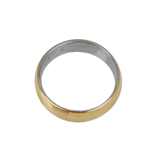 Aliança Ouro 750 e Prata 925 Confort 6mm Ouro 18k