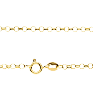 Corrente Malha Portuguesa Fininha PP 40cm Ouro 18k