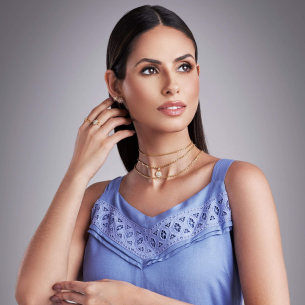 Anel Girassol Medio Ouro 18k