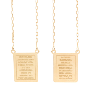 Escapulário São Bento com Cartier Ouro 18k