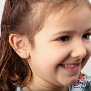 Brinco Baby Panda Ouro 18k