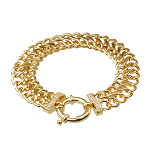 Pulseira Lacraia Grossa Ouro 18k