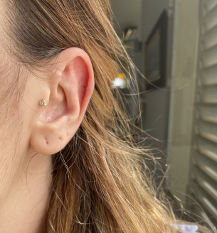 Piercing Ponto de Luz Ouro 18k