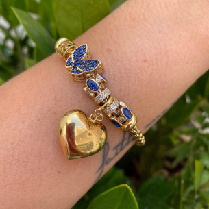 Pulseira Milano Moment Borboleta Ouro 18k