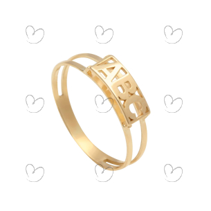 Anel Formatura ABC Grande Ouro 18k