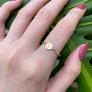 Anel Chapinha A Ouro 18k