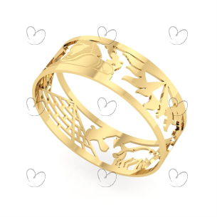 Anel Escrava Vazado 6mm Ouro 18k