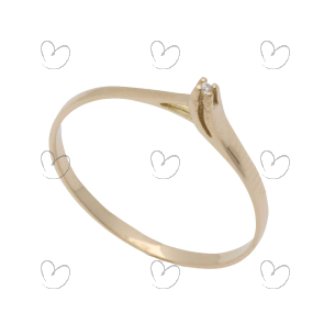 Anel Solitário Fininho 1mm Ouro 18k