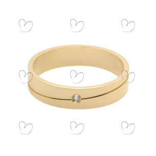 Aliança Reta 4.5mm Ouro 18k