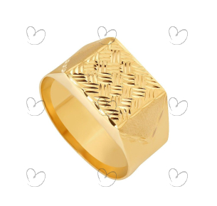 Anel Masculino Serrilhado Ouro 18k
