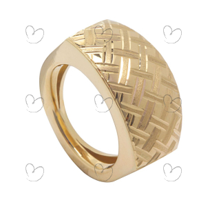 Anel Grande Diamantado Ouro 18k
