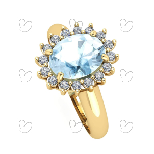 Anel Oval Galeria Ouro 18k