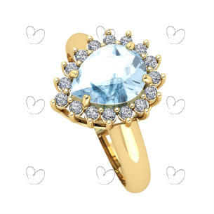 Anel Gota Galeria Ouro 18k