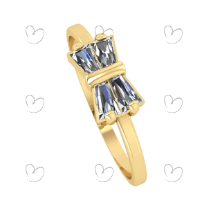 Anel Laço com Zircônia Ouro 18k