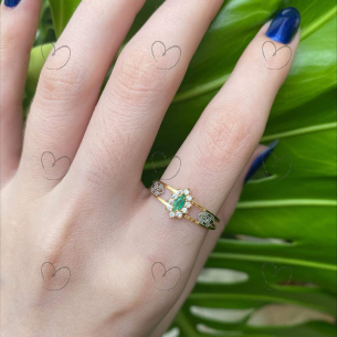 Anel Formatura Navete Biomedicina Ouro 18k