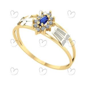 Anel Formatura Navete Pedagogia Ouro 18k