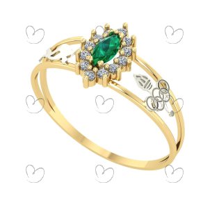 Anel Formatura Navete Grande Educação Física Ouro 18k