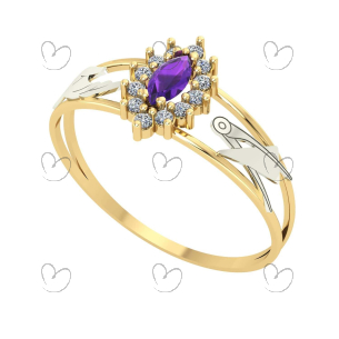 Anel Formatura Navete Grande Moda Ouro 18k