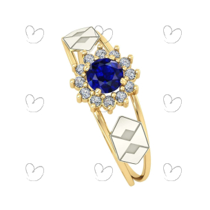 Anel Formatura Redondo Administração Ouro 18k