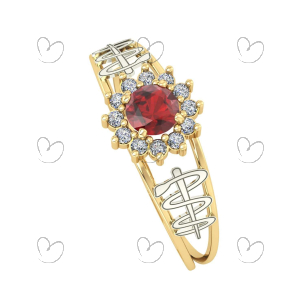 Anel Formatura Redondo Odontologia Ouro 18k