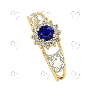 Anel Formatura Redondo Psicologia Ouro 18k