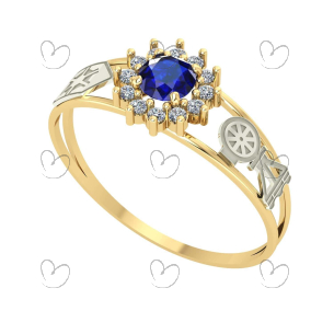 Anel Formatura Redondo Engenharia Agronômica Ouro 18k