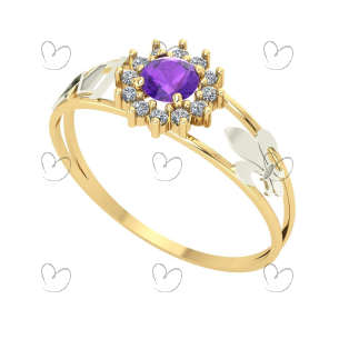 Anel Formatura Redondo História Ouro 18k