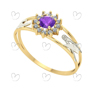 Anel Formatura Redondo Moda Ouro 18k