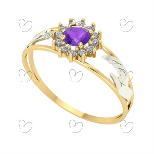 Anel Formatura Redondo Moda Ouro 18k