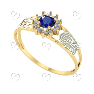 Anel Formatura Redondo Engenharia Elétrica Ouro 18k