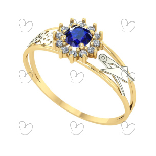 Anel Formatura Redondo Engenharia Mecânica Ouro 18k