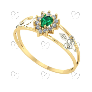 Anel Formatura Gota Educação Fisíca Ouro 18k