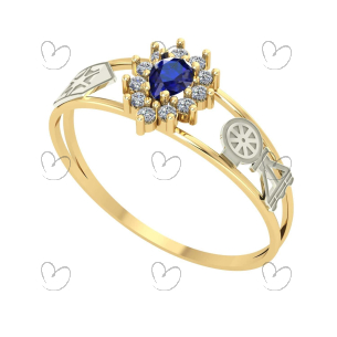 Anel Formatura Gota Engenharia Agronômica Ouro 18k