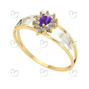 Anel Formatura Gota História Ouro 18k