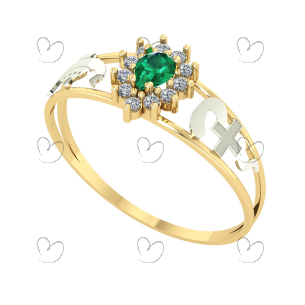 Anel Formatura Gota Enfermagem Ouro 18k