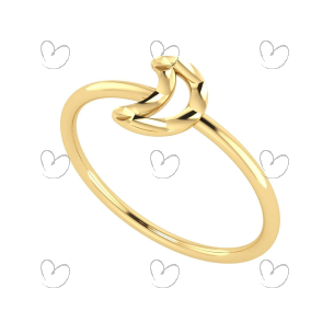 Anel Lua Diamantada Ouro 18k