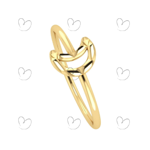 Anel Lua Diamantada Ouro 18k