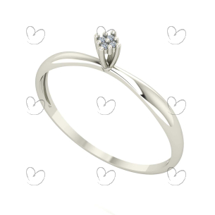 Anel Chuveiro com Diamante Ouro 18k