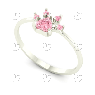Anel Patinha com Zircônia Ouro Branco 18k