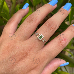 Anel Formatura Baguete Medicina Ouro 18k