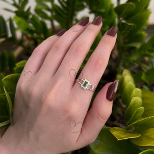 Anel Formatura Baguete Nutrição Ouro 18k