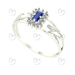 Anel Formatura Baguete Engenharia Quimica Ouro 18k