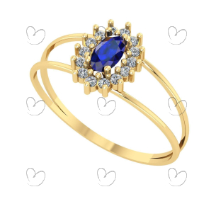 Anel Tipo Formatura Oval Ouro 18k