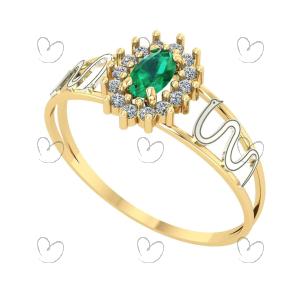 Anel Formatura Oval Grande Medicina Ouro 18k