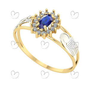 Anel Formatura Oval Grande Engenharia Química Ouro 18k