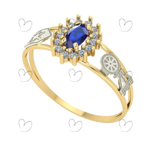 Anel Formatura Oval Grande Engenharia Agrônomica Ouro 18k