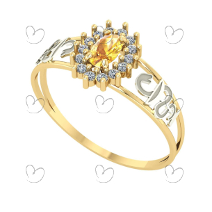 Anel Formatura Oval Grande Farmácia Ouro 18k