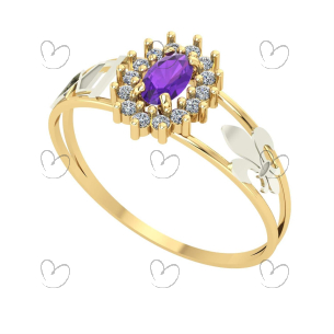 Anel Formatura Oval Grande História Ouro 18k