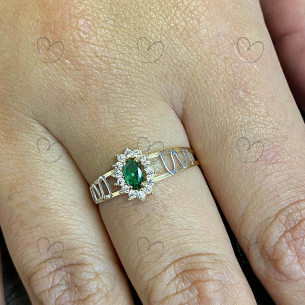 Anel Formatura Oval Grande Medicina Ouro 18k