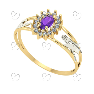 Anel Formatura Oval Grande Moda Ouro 18k